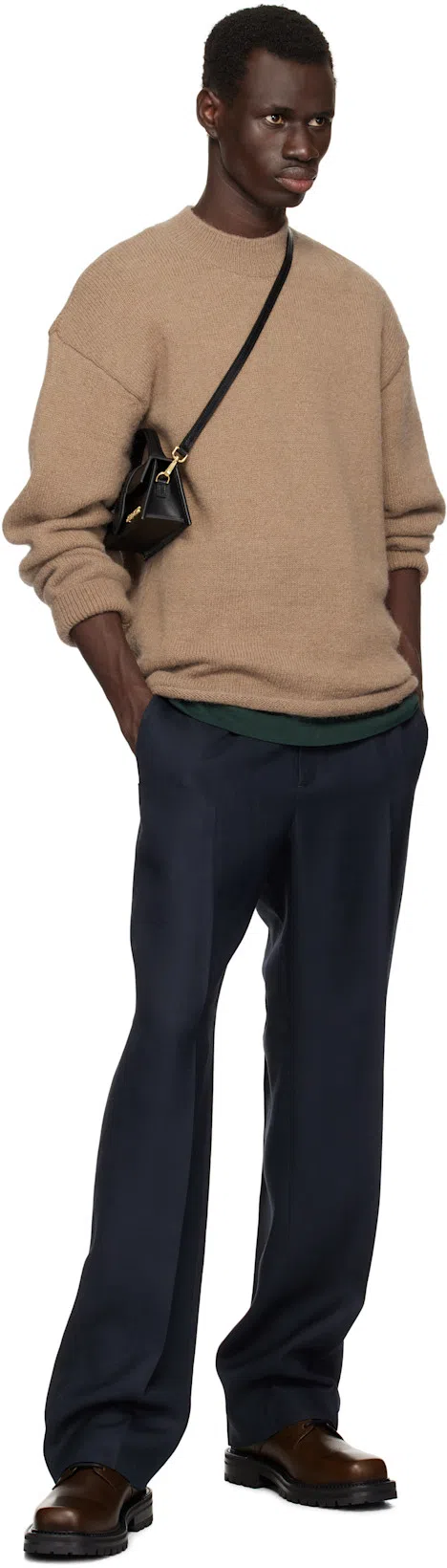 JACQUEMUS Le Gros Grain Logo-patch Crewneck T-shirt In Black