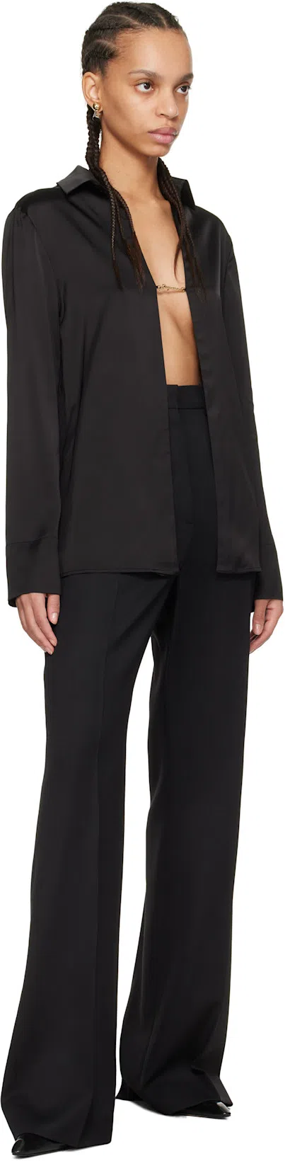 JACQUEMUS 100mm Les Cubisto H Leather Slingbacks In Black