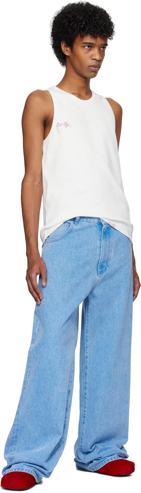 MARNI Blue Organic Wide-leg Jeans