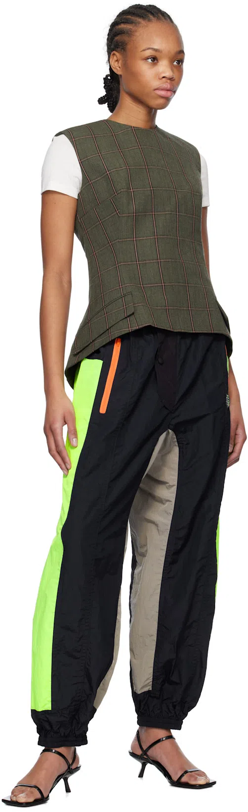 MERYLL ROGGE Khaki Blazer Top In Hunter Green