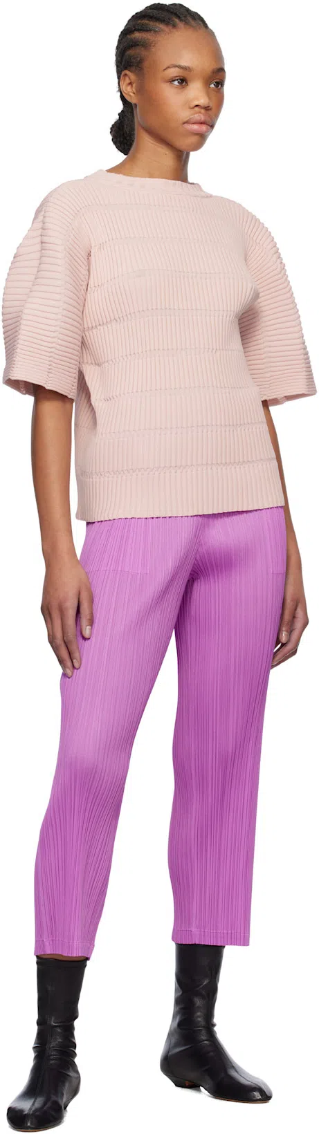 KHAITE Apollo Leather Flat Ankle Boots In Black