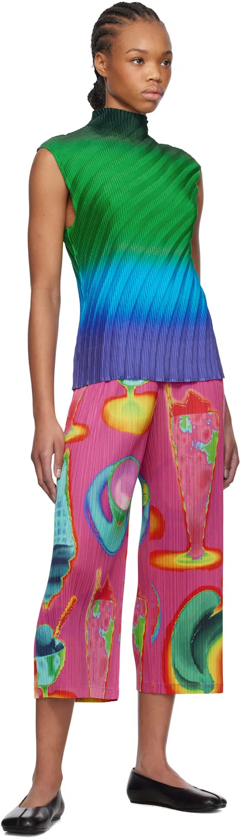 MM6 MAISON MARGIELA Mm6 By Maison Margiela Black Leather Ballet Flats