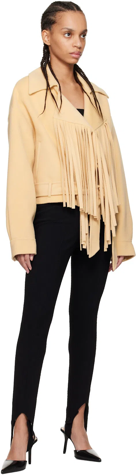 PROENZA SCHOULER Slash Slingback Pumps In Black