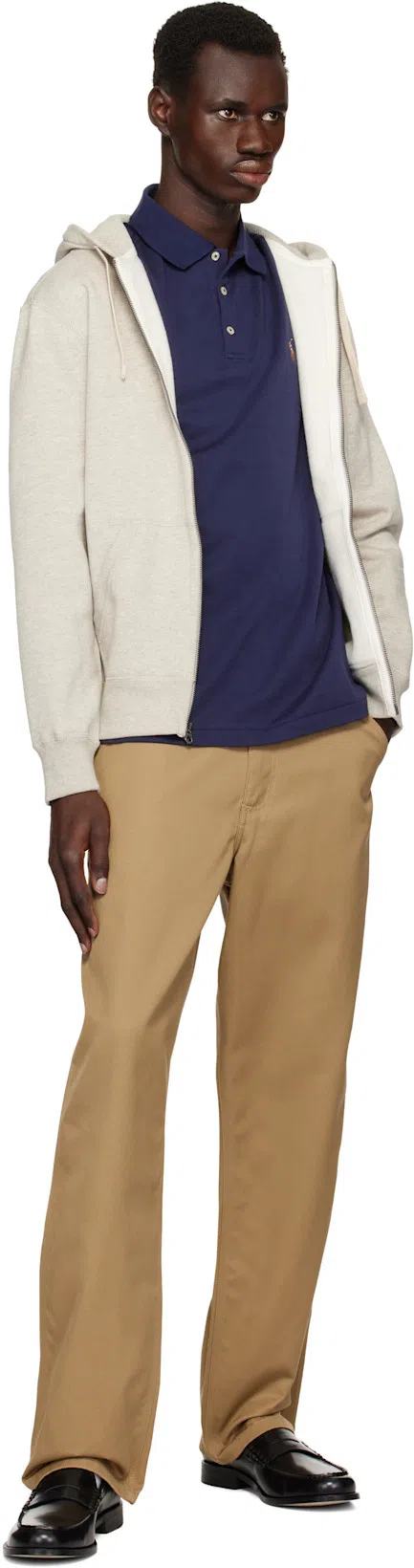 POLO RALPH LAUREN Cotton Jersey T-shirt Custom Slim-fit In Blue