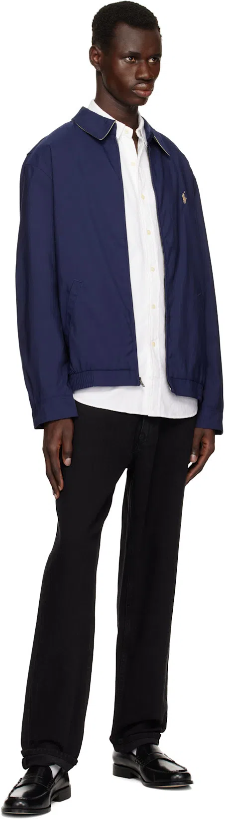 POLO RALPH LAUREN Cotton Gabardine Bomber Jacket In Blue
