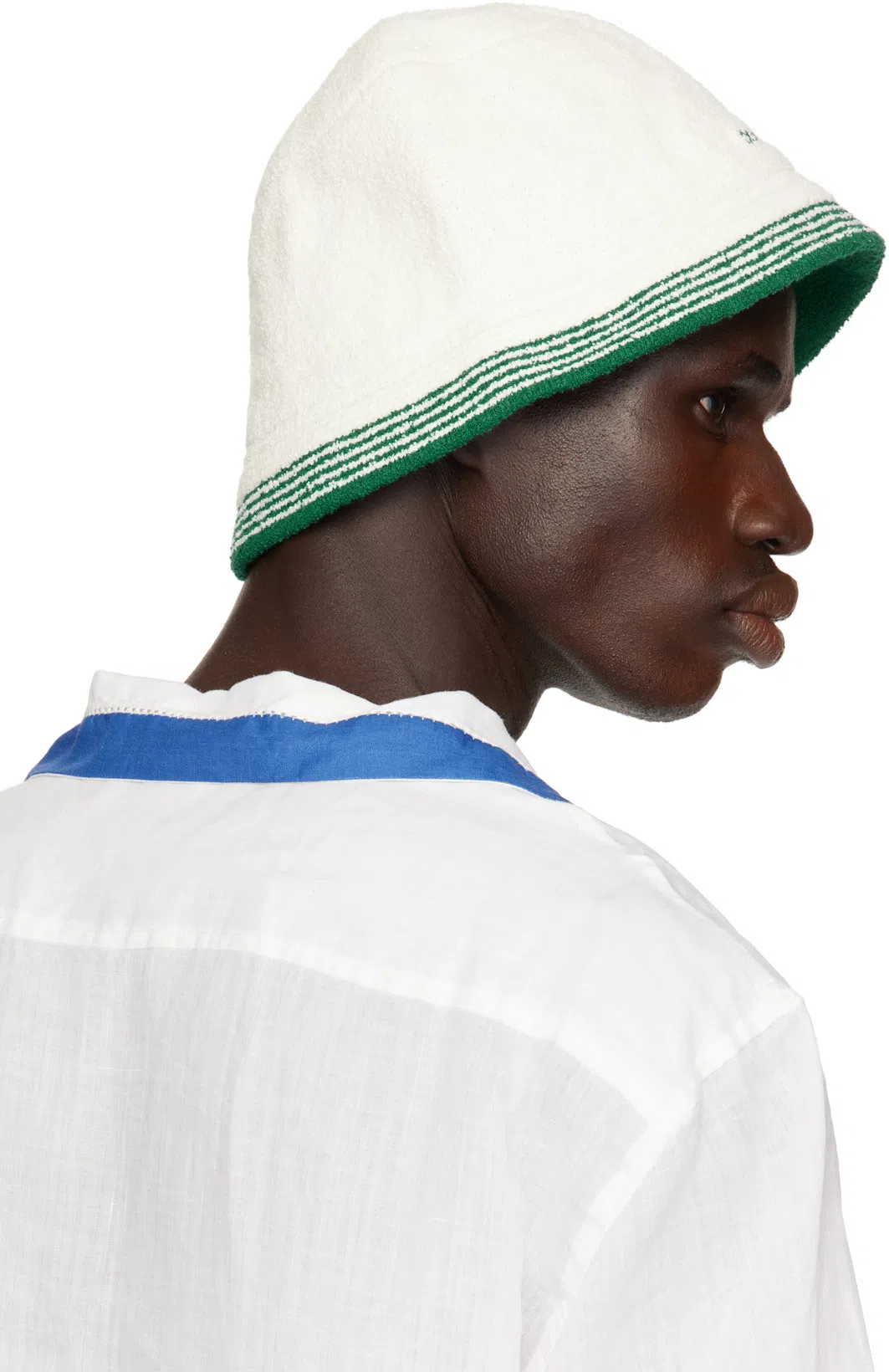 BODE Club Champion Shirt In White Blue