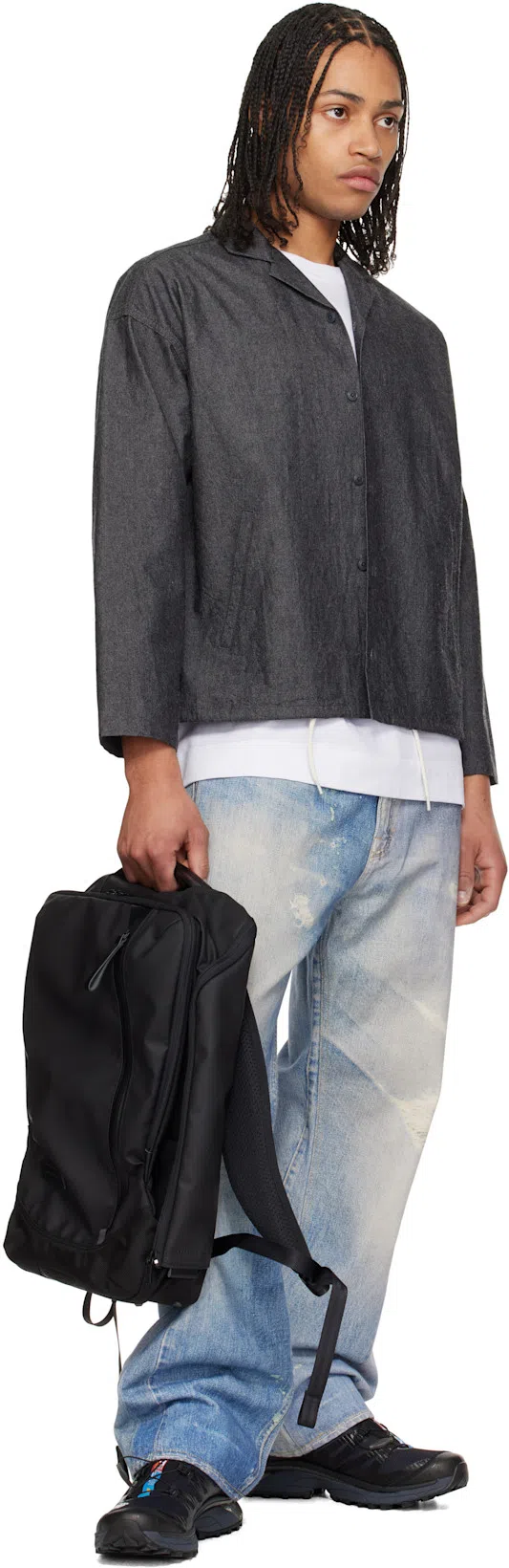 SALOMON Streamlined Black Sneakers With Rugged Outsole And Breathable Upper