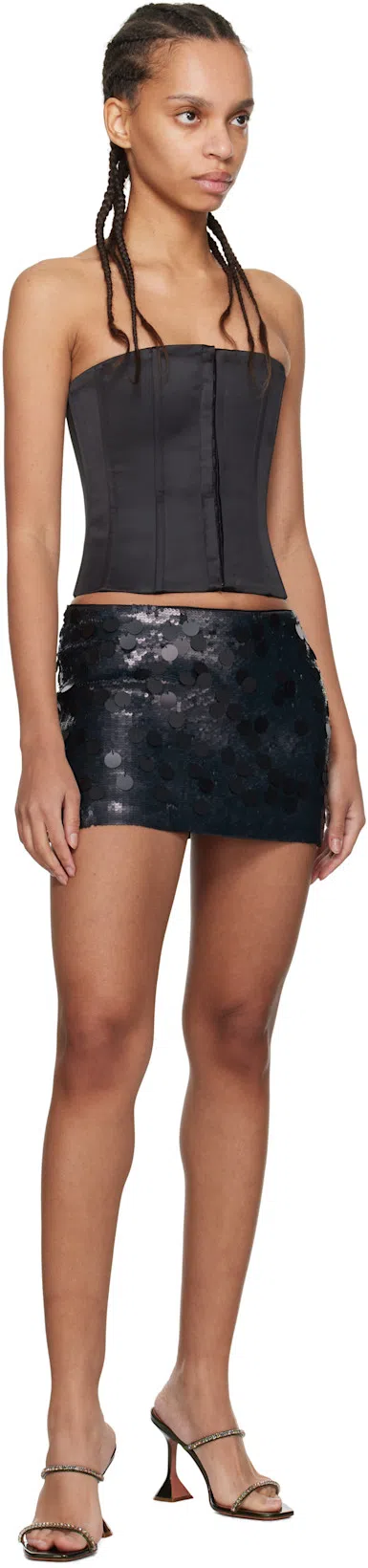 AMINA MUADDI Maya Single-belt High-heeled Sandals In Black