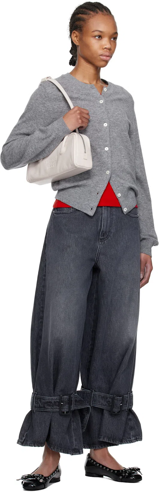 GANNI Woman Ballet Flats Black Size 10 Synthetisches Material