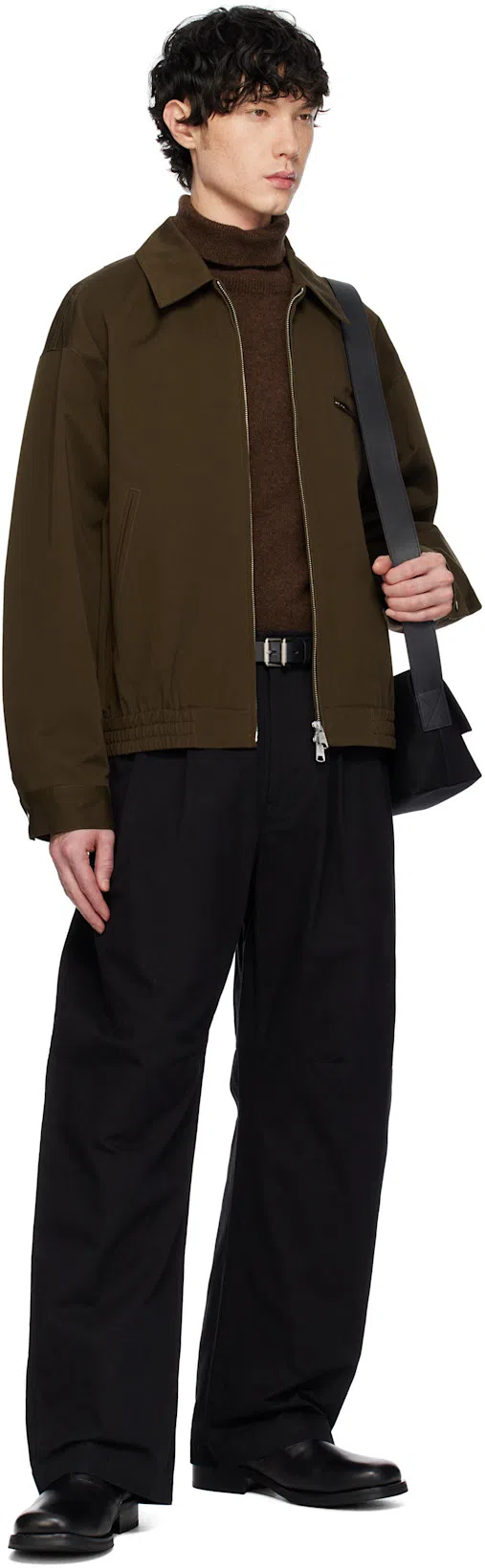 AFTER PRAY Black Folded Satchel Bag