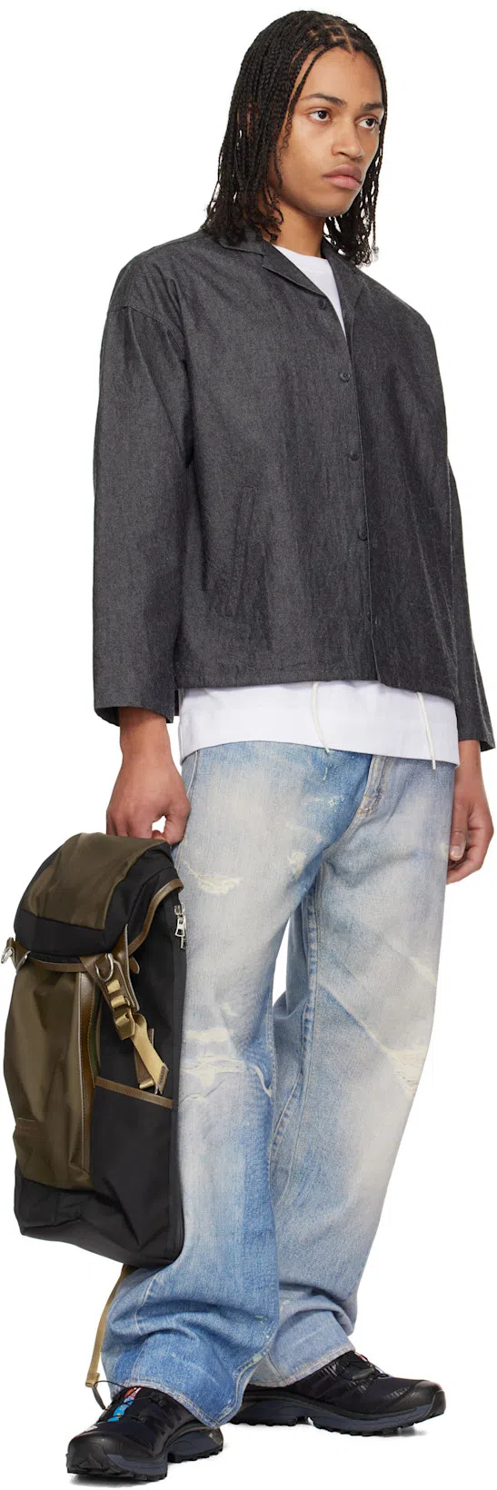 SALOMON Streamlined Black Sneakers With Rugged Outsole And Breathable Upper