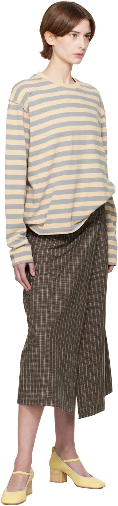 MFPEN Off-white Wide Stripe Sweater In Greige