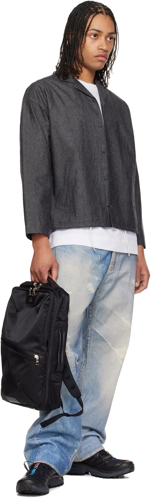 SALOMON Streamlined Black Sneakers With Rugged Outsole And Breathable Upper