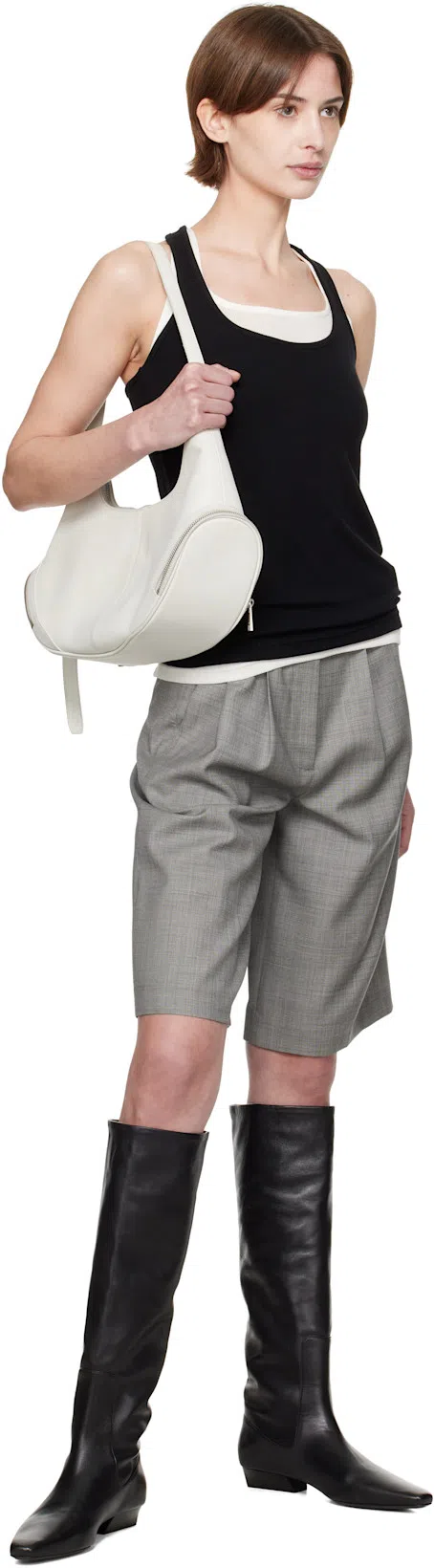 FAX COPY EXPRESS White Micro Transparent Light Rib Tank Top