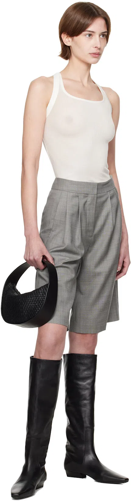 FAX COPY EXPRESS White Micro Transparent Light Rib Tank Top