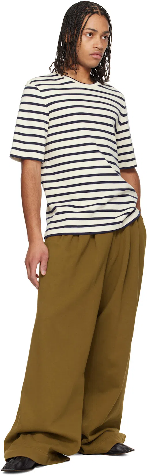 JIL SANDER Marinière Cotton T-shirt In White