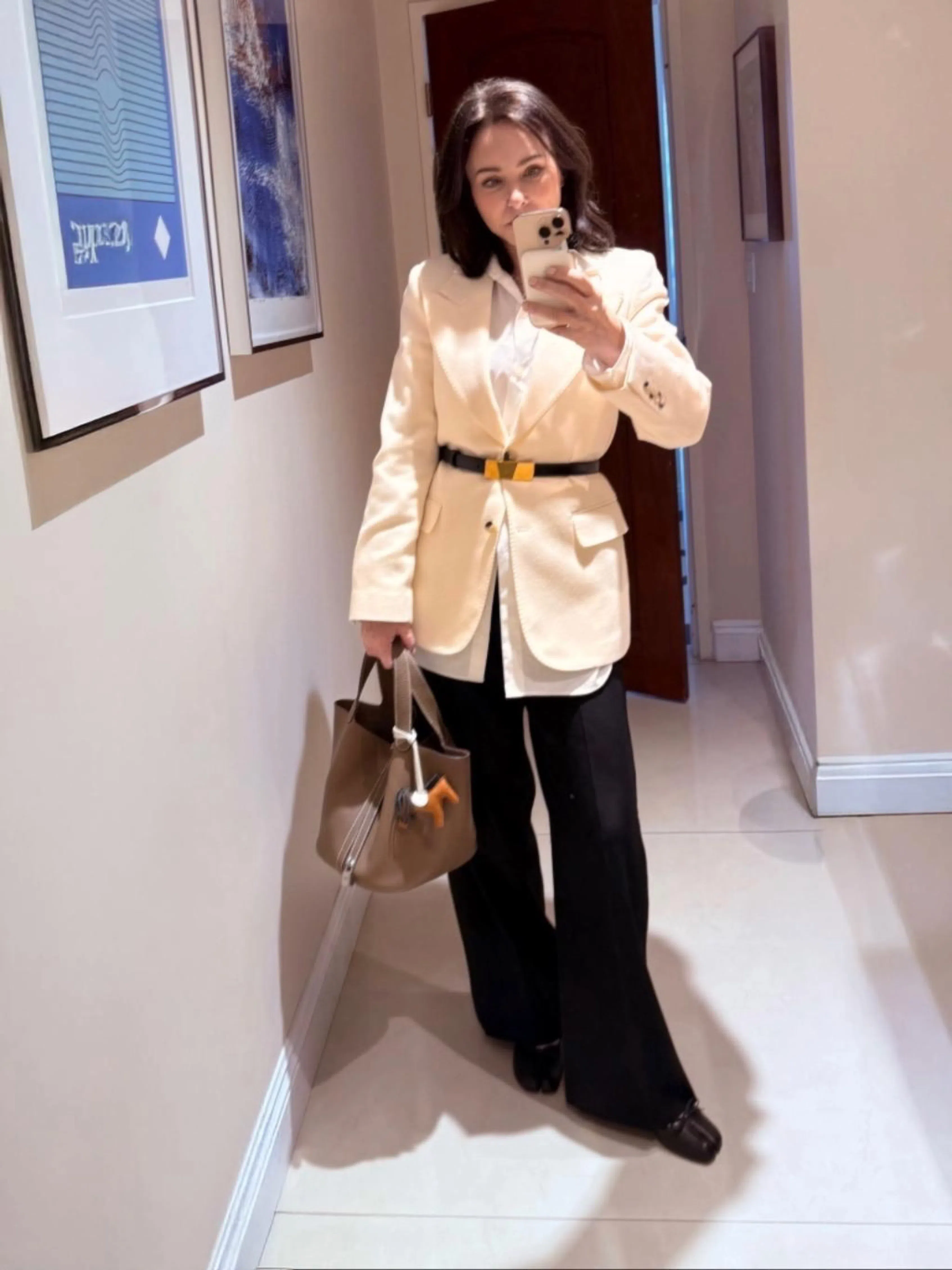 KHAITE Axel Leather Belt In Black