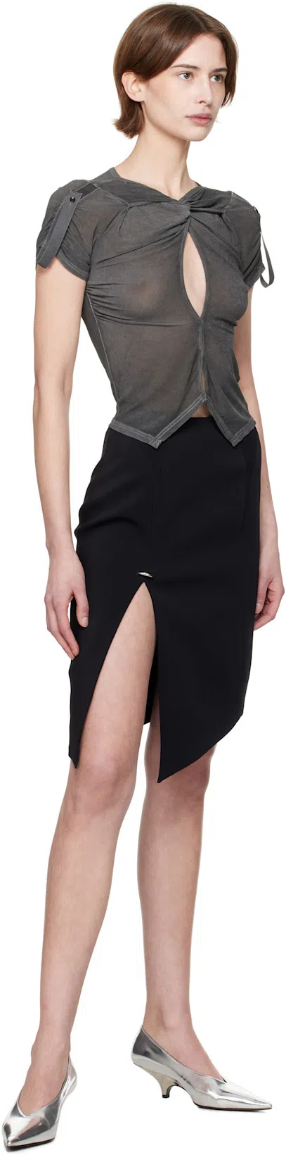 TOTÊME Toteme Pointed Toe Metallic Faux Leather Pump In Mirror Silver