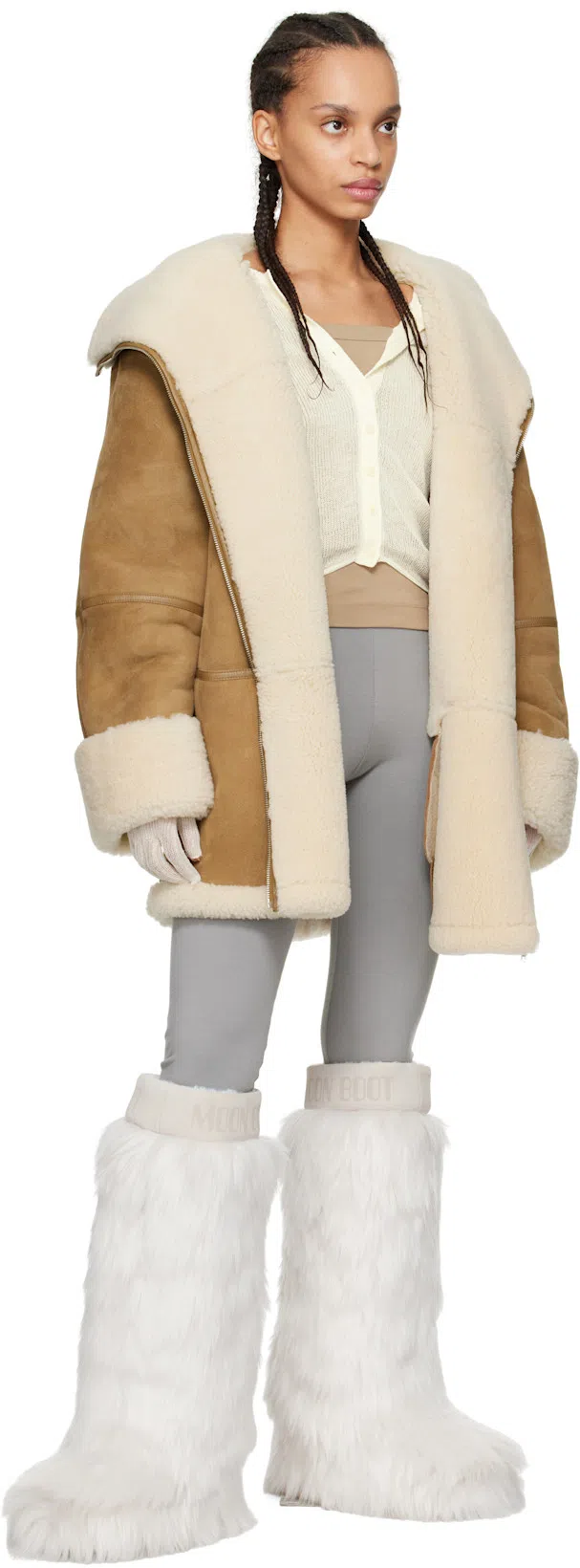 MOON BOOT White Icon Yeti Tall Boots In A005 Off White