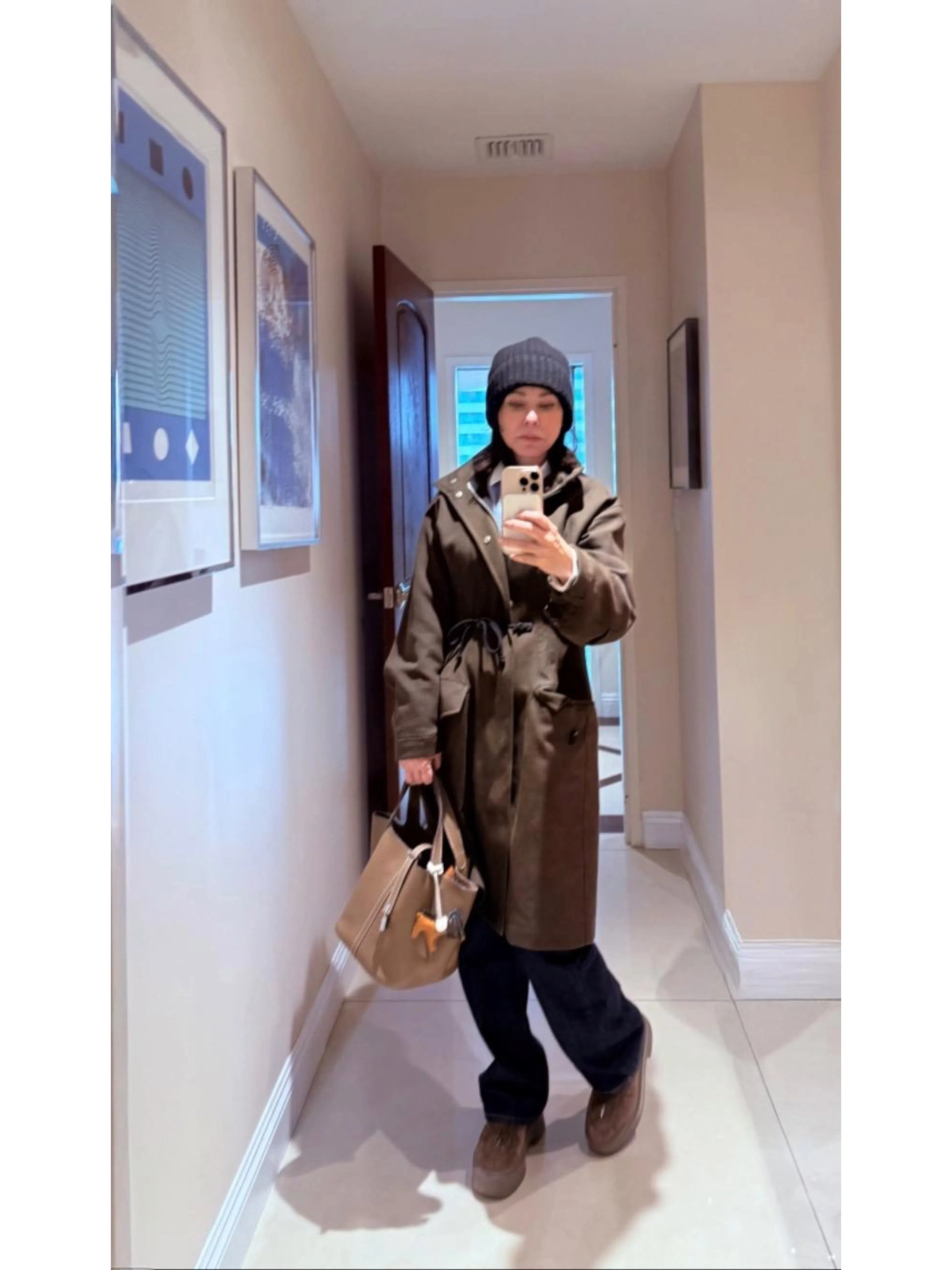 THE ROW Platform Sole Round Toe Ankle Boots In Dark Brown