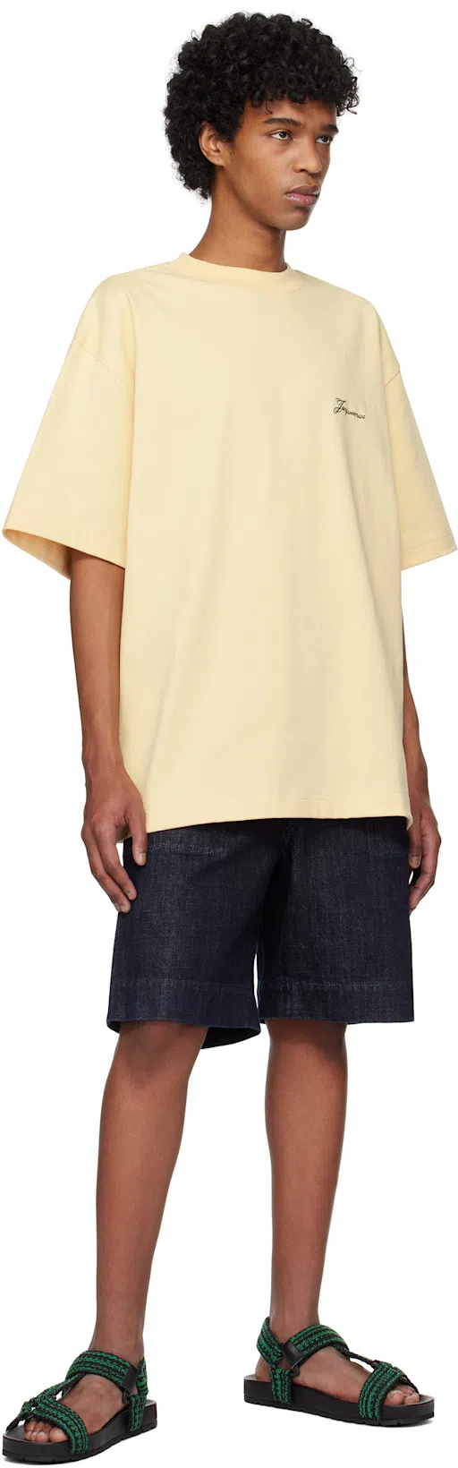 JACQUEMUS Yellow 'the Haltères' T-shirt In 1jg Athletic Club Be