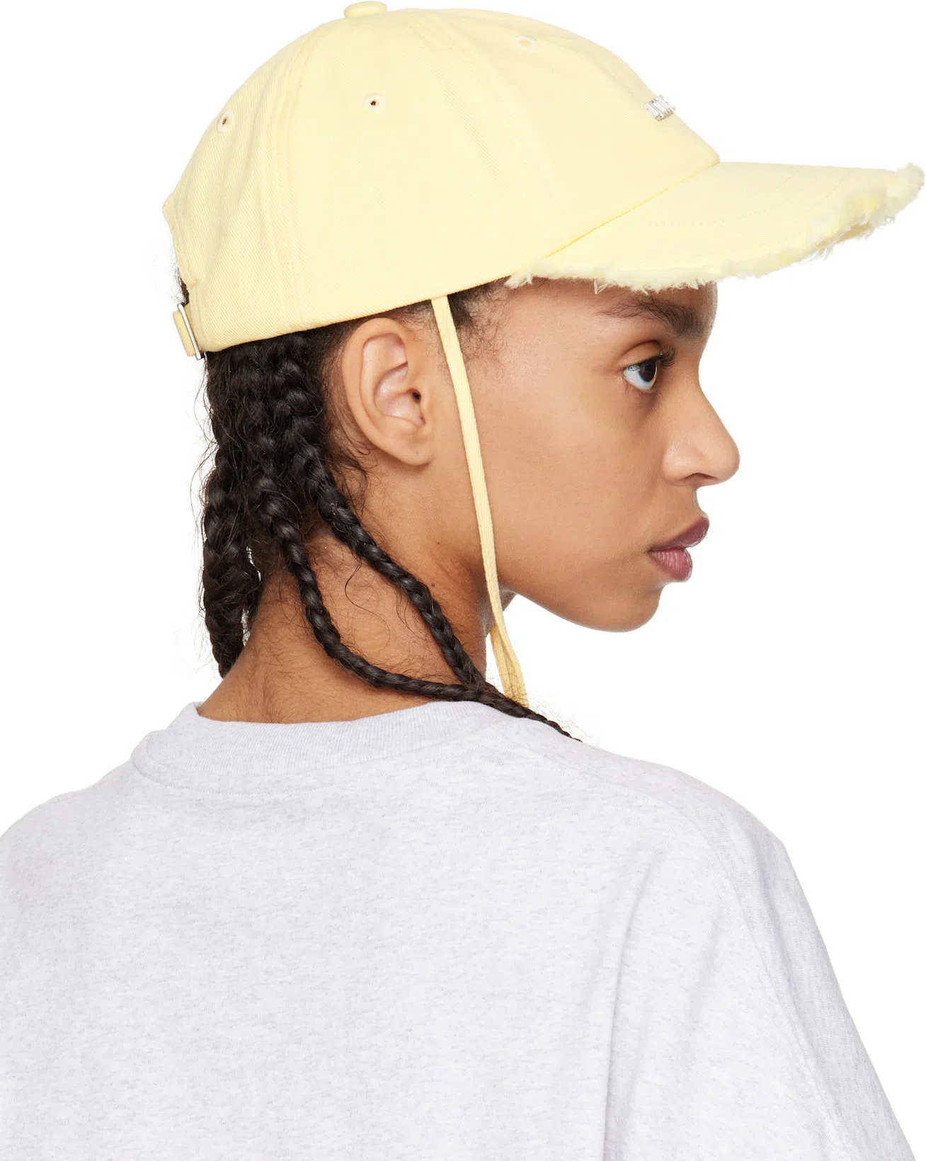 JACQUEMUS Short Sleeve Crew Neck Oversized Top In Grey