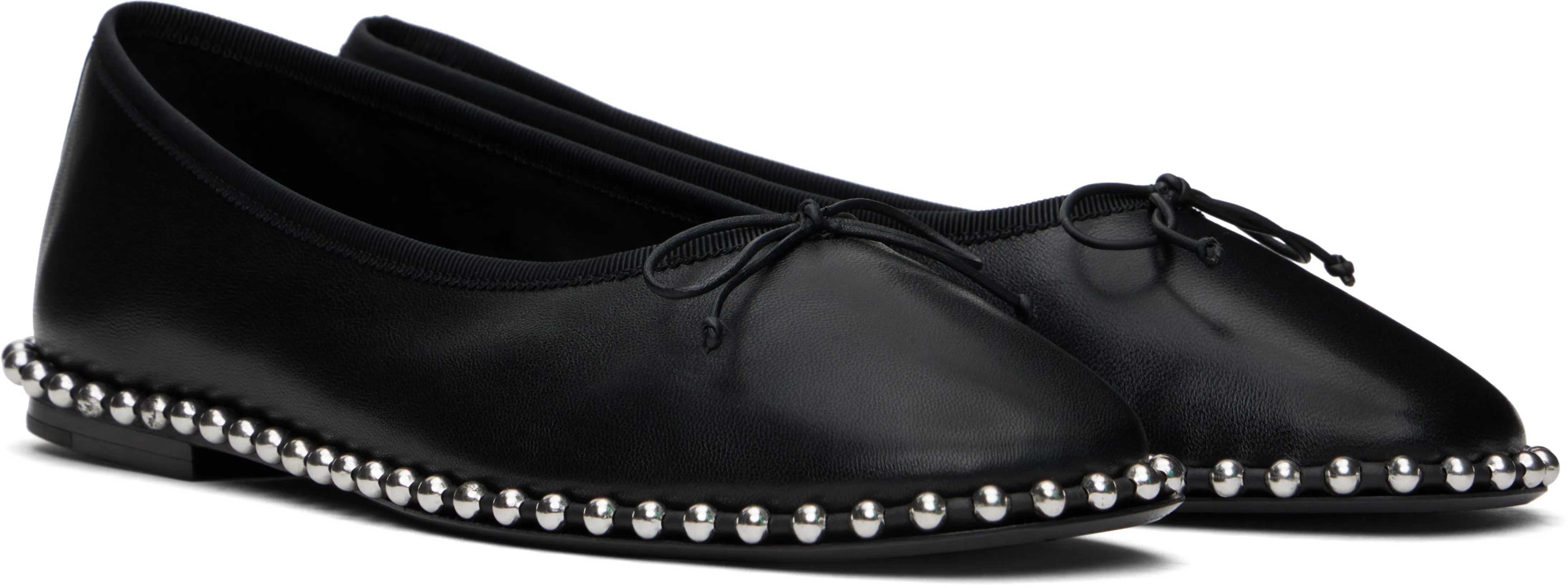 ALEXANDER WANG Lina Ballchain Ballerinas In Black
