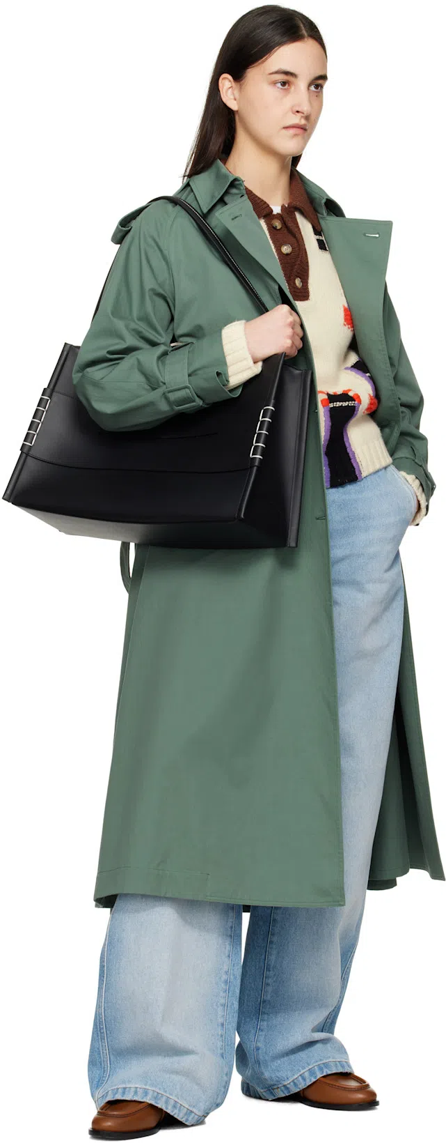 DRIES VAN NOTEN Elasticated-waist Pleated Wide-leg Jeans In Light Blue