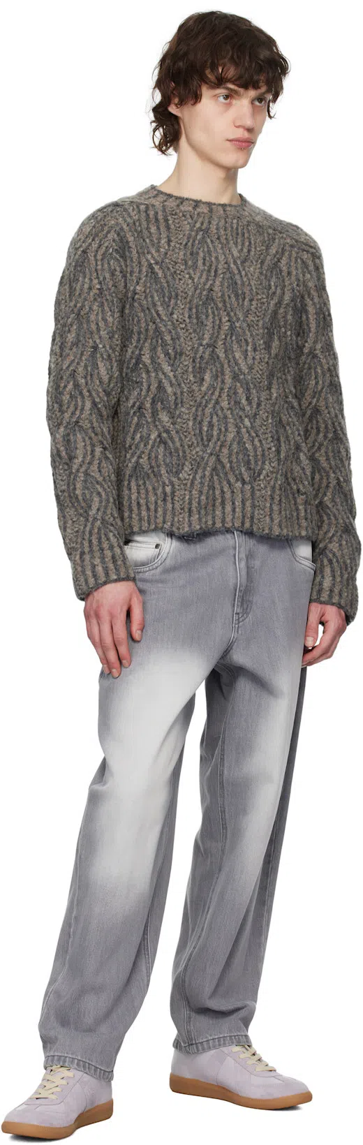 MAISON MARGIELA Leather Replica Sneakers In Purple