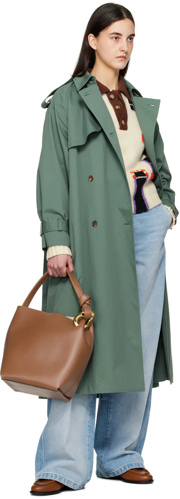 DRIES VAN NOTEN Elasticated-waist Pleated Wide-leg Jeans In Light Blue