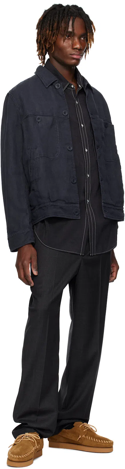 ISABEL MARANT Check-pattern Straight-leg Trousers In Grey