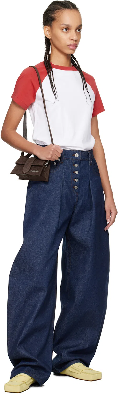 JACQUEMUS Women Le De-nimes Ovalo Jeans In Blue