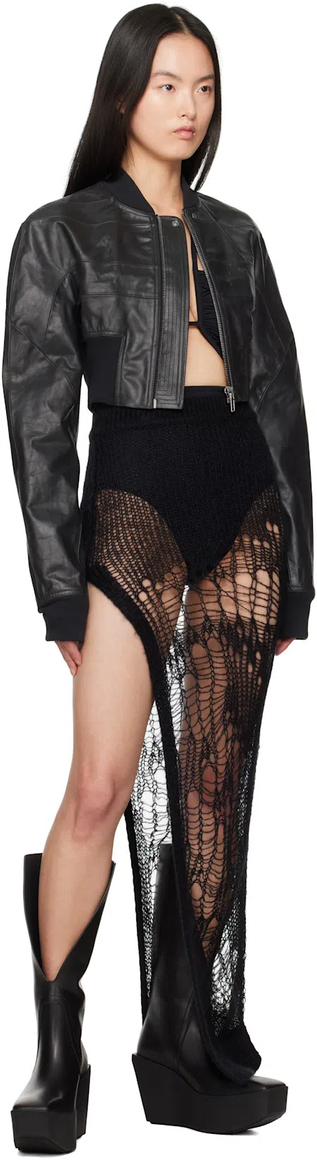 RICK OWENS Hollywood Prong Swimsuit In Black