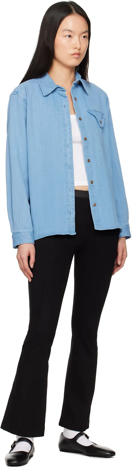THE GARMENT Denim Buttoned Shirt In Blue