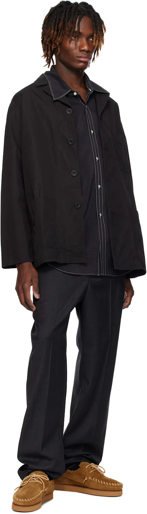 ISABEL MARANT Check-pattern Straight-leg Trousers In Grey