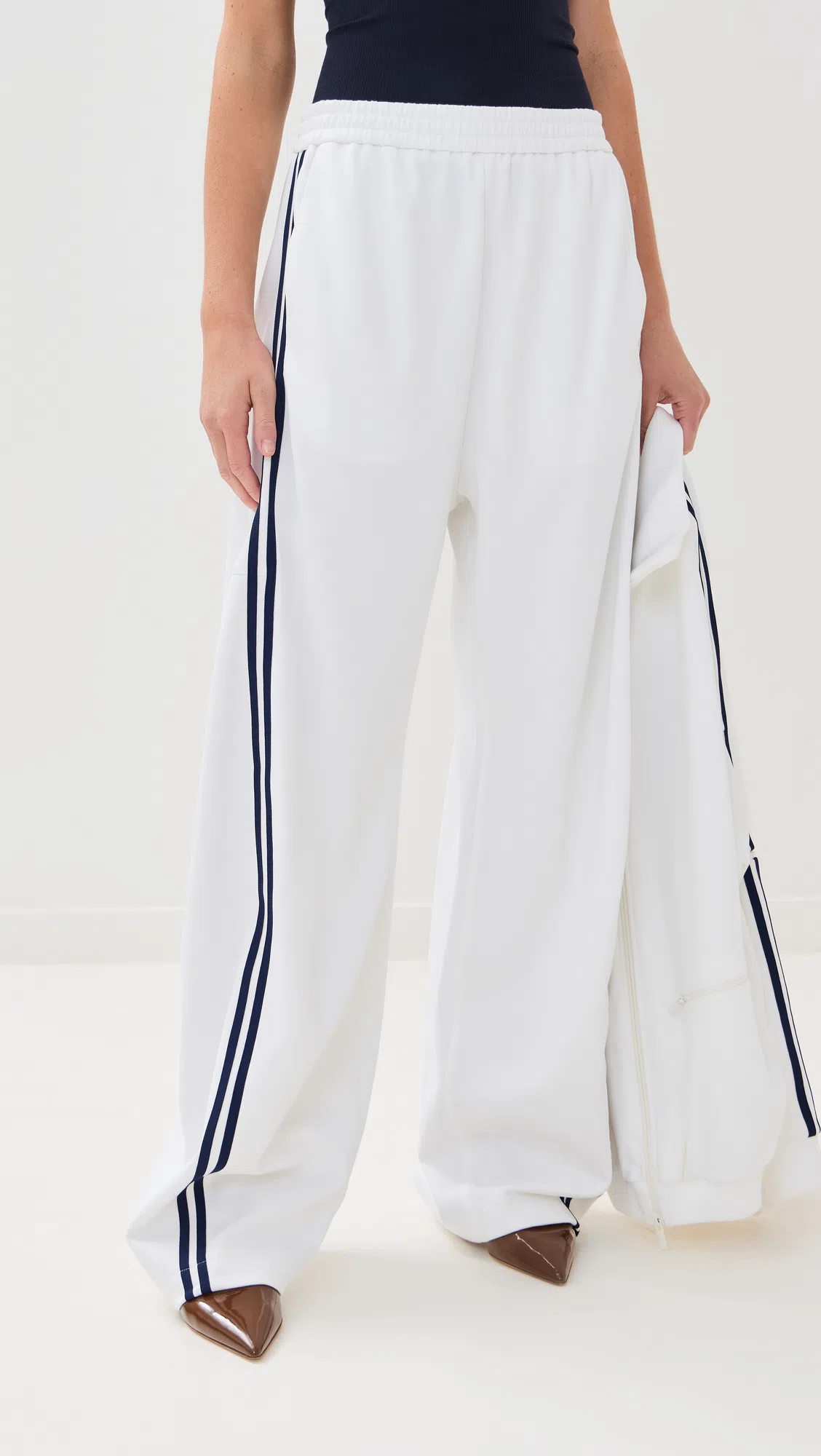 TIBI Active Knit Winslow Pants White