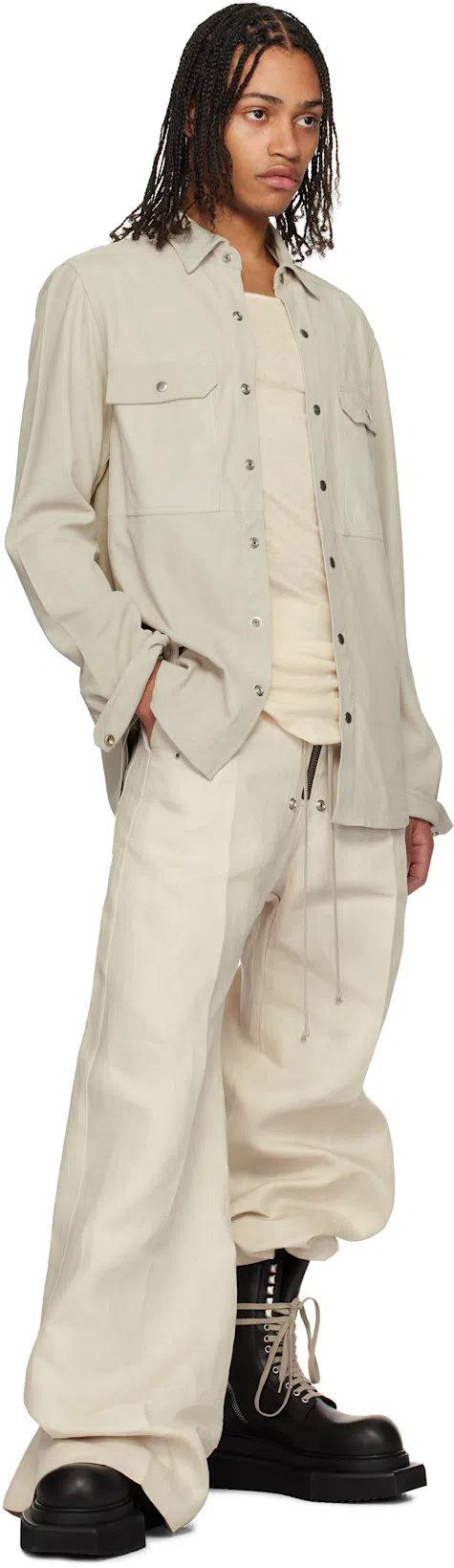 RICK OWENS Army Cyclops Turbo High-top Platform Boots In Black