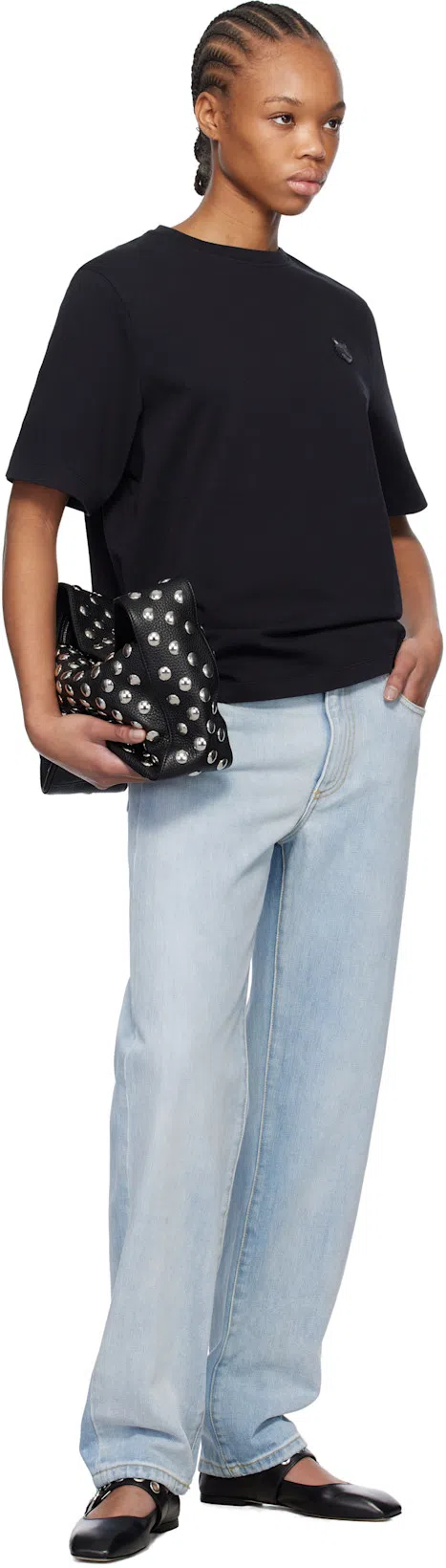 AEYDE Aeydē Uma Eyelet Nappa Leather Black