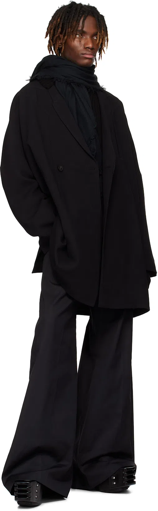 RICK OWENS Black Hollywood Grilled Kiss 45 Chelsea Boots In 90 Black/clear