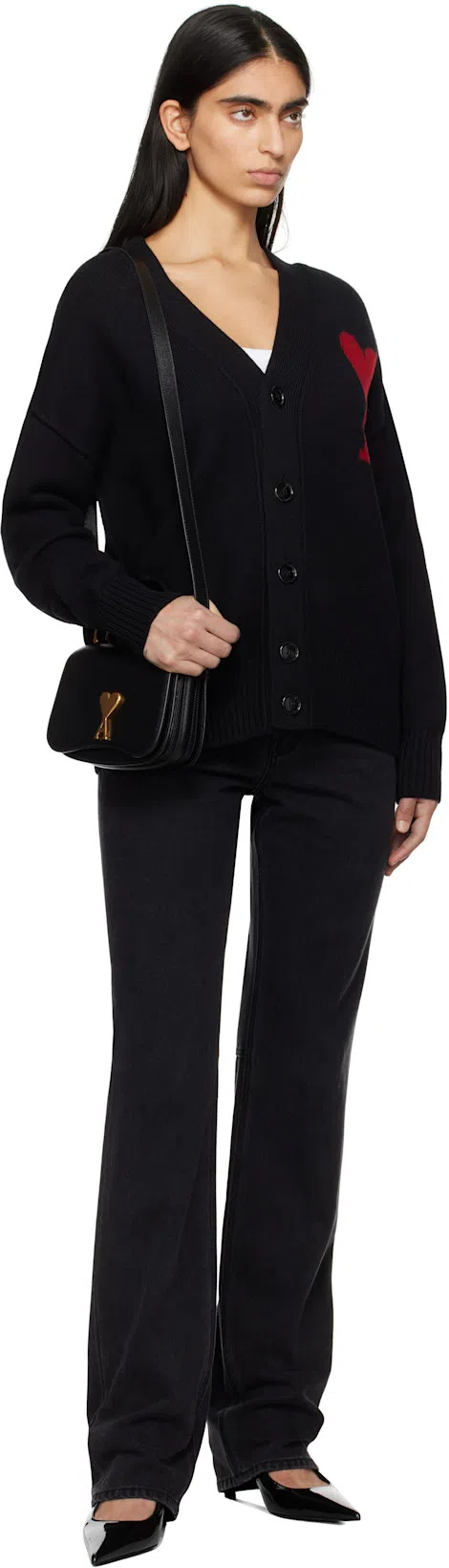 JACQUEMUS Le De-nîmes Court Flared Cropped Jeans In Black