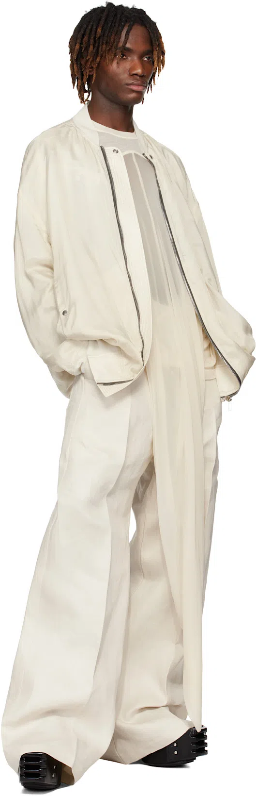 RICK OWENS Black Hollywood Grilled Kiss 45 Chelsea Boots In 90 Black/clear