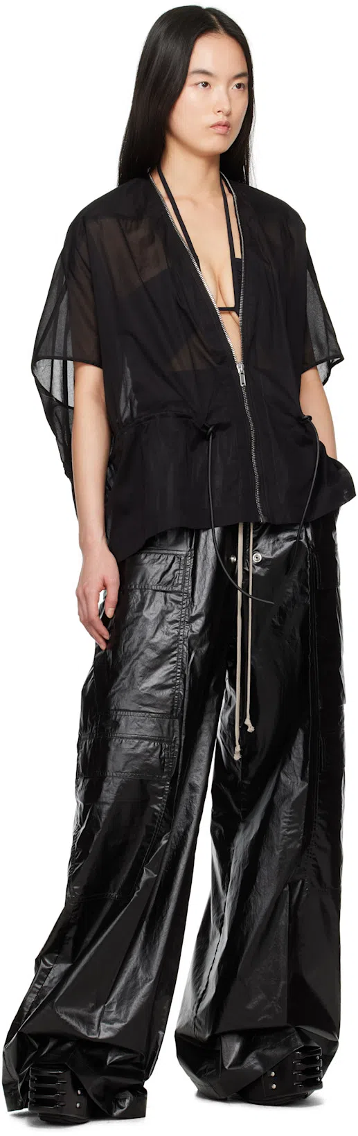 RICK OWENS Hollywood Prong Swimsuit In Black