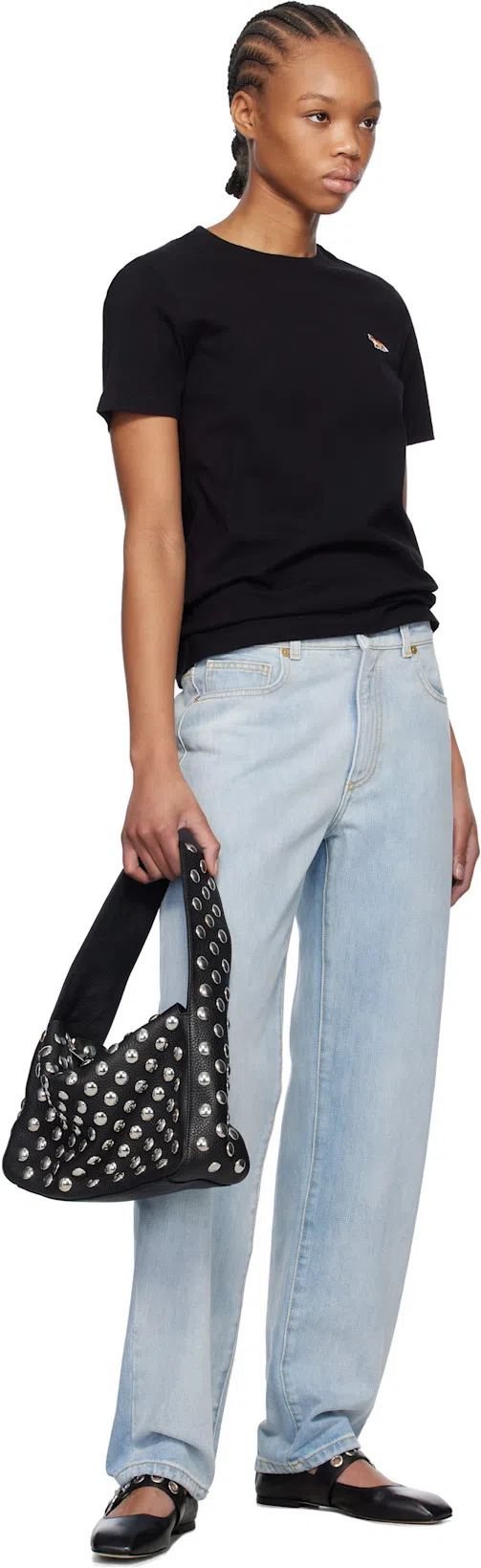 AEYDE Aeydē Uma Eyelet Nappa Leather Black