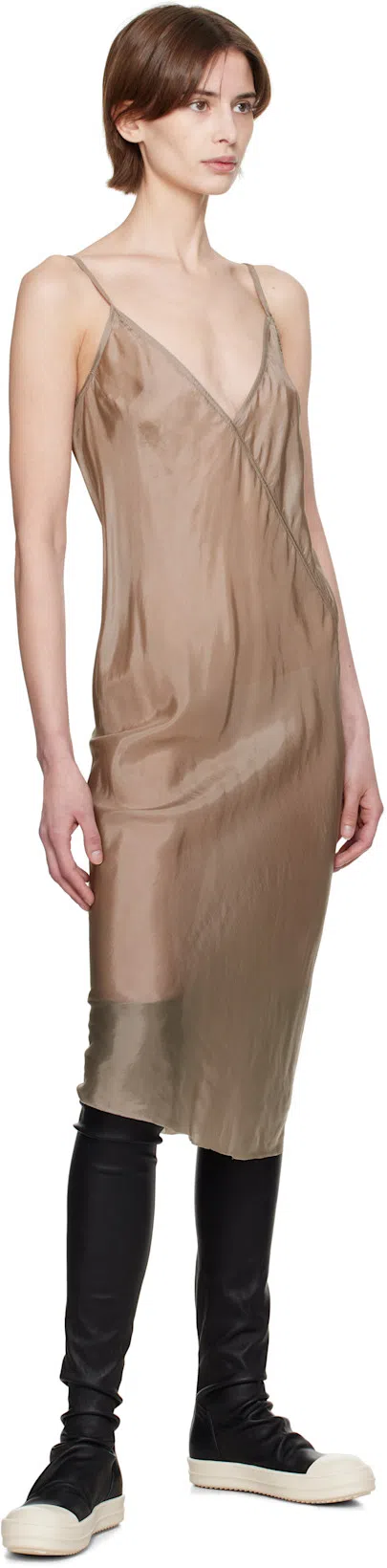 RICK OWENS Black Knee-high Sneakers With Platform In Leather Woman In Gray