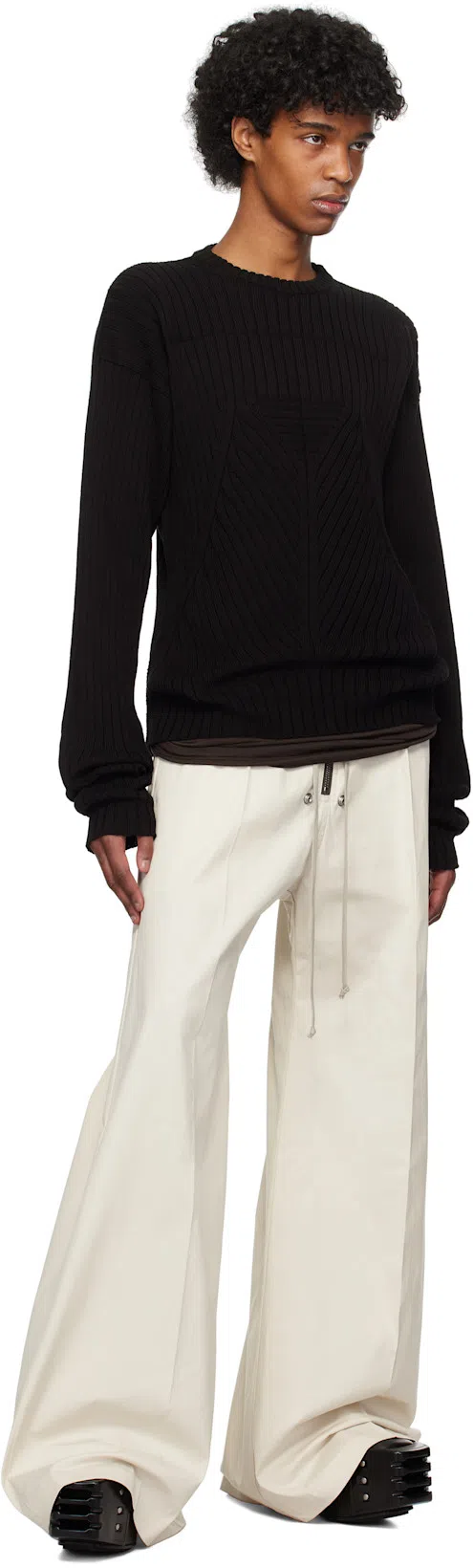 RICK OWENS Black Hollywood Grilled Kiss 45 Chelsea Boots In 90 Black/clear