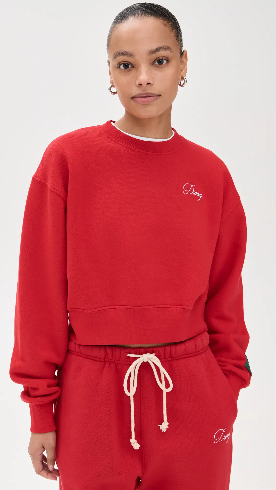 AMO Crop Rib Tank Top In White