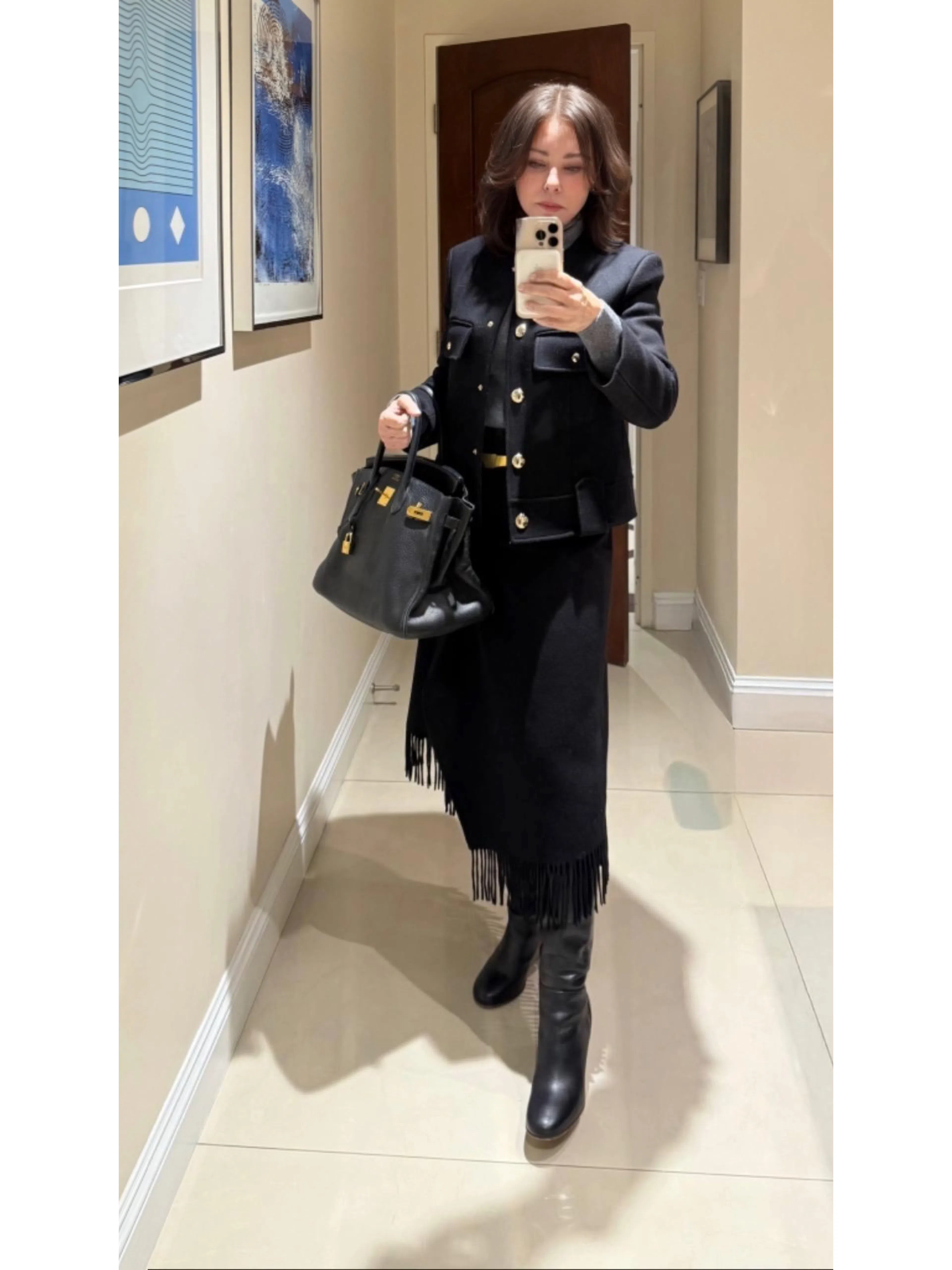 VALENTINO GARAVANI Vlogo Signature Calfskin Boot 70mm Woman Black 38.5