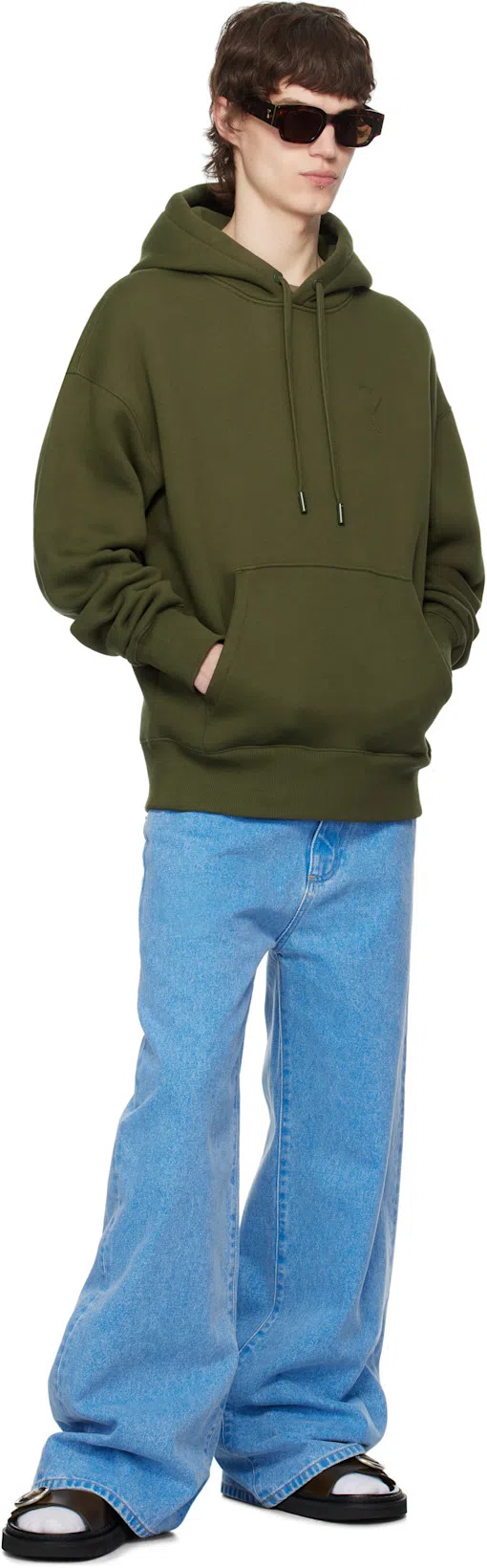 MARNI Blue Organic Wide-leg Jeans