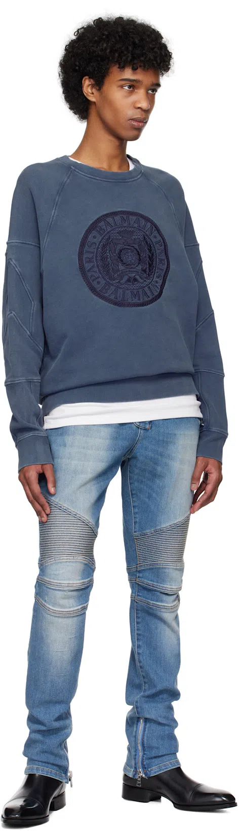 BALMAIN Pb Embroidered Tank Top In White