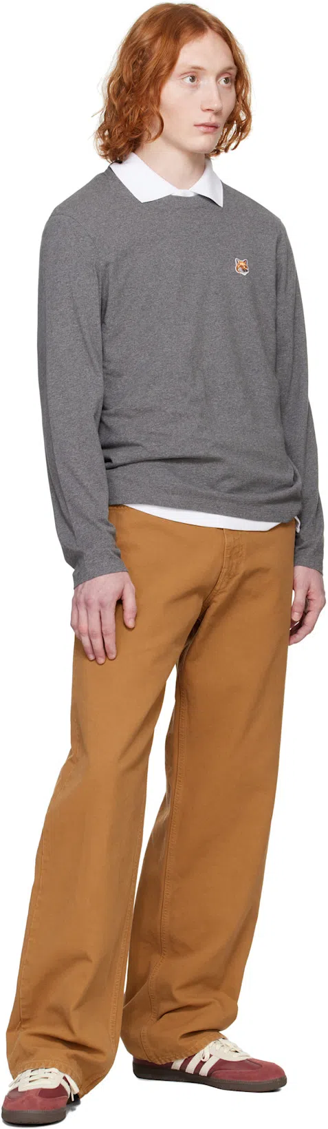 MM6 MAISON MARGIELA Beige Cotton Canvas Trousers In Brown